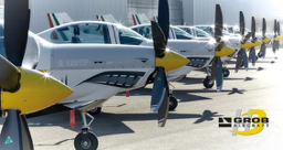 A line of Grob G 120TP trainers with MT-Propellers