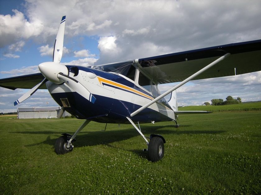 Cessna 170B with a three-blade MT propeller